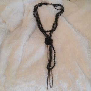 Elegant black knot necklaces